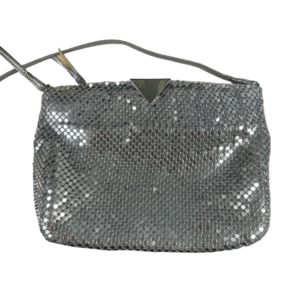 Vintage Silver‎ Disco Ball Metallic Clutch Purse